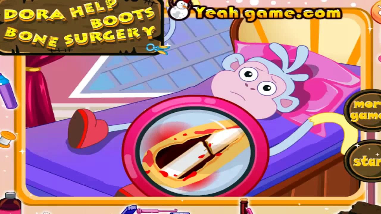 Dora The Explorer Boots Surgery - Dora Doctor Caring Cartoon Game For Children