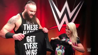Alexa Bliss & Braun Strowman Exchange Shirts (Funny)