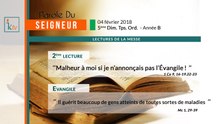 Parole du Seigneur 04.02.2018 - B