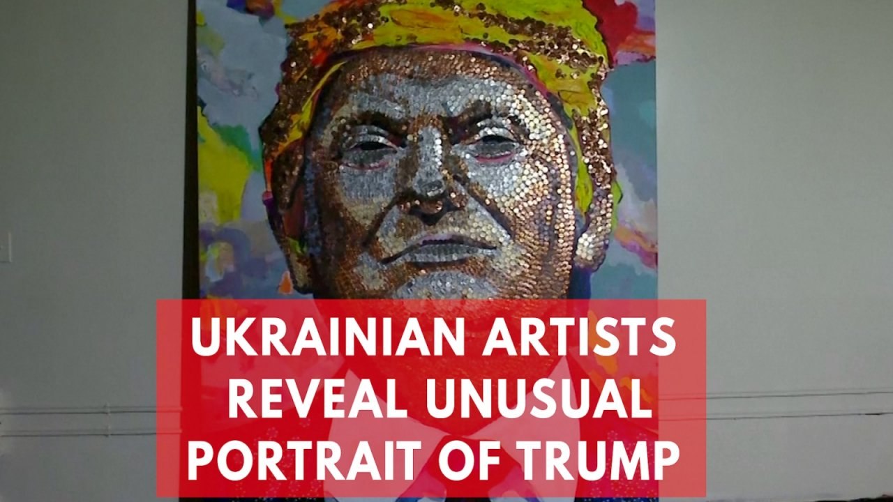 Ukrainian artists create striking portrait of T...