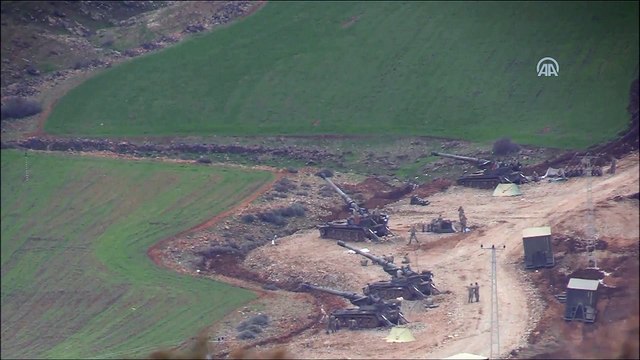 Afrin'deki terör mevzileri topçu birliklerince vuruluyor - HATAY