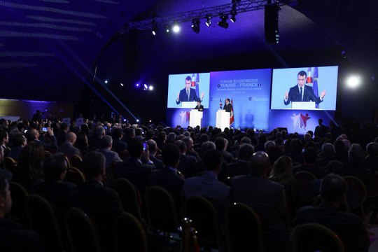 Discours du Président de la République Emmanuel Macron, à l'occasion de la clôture du forum économique franco-tunisien.