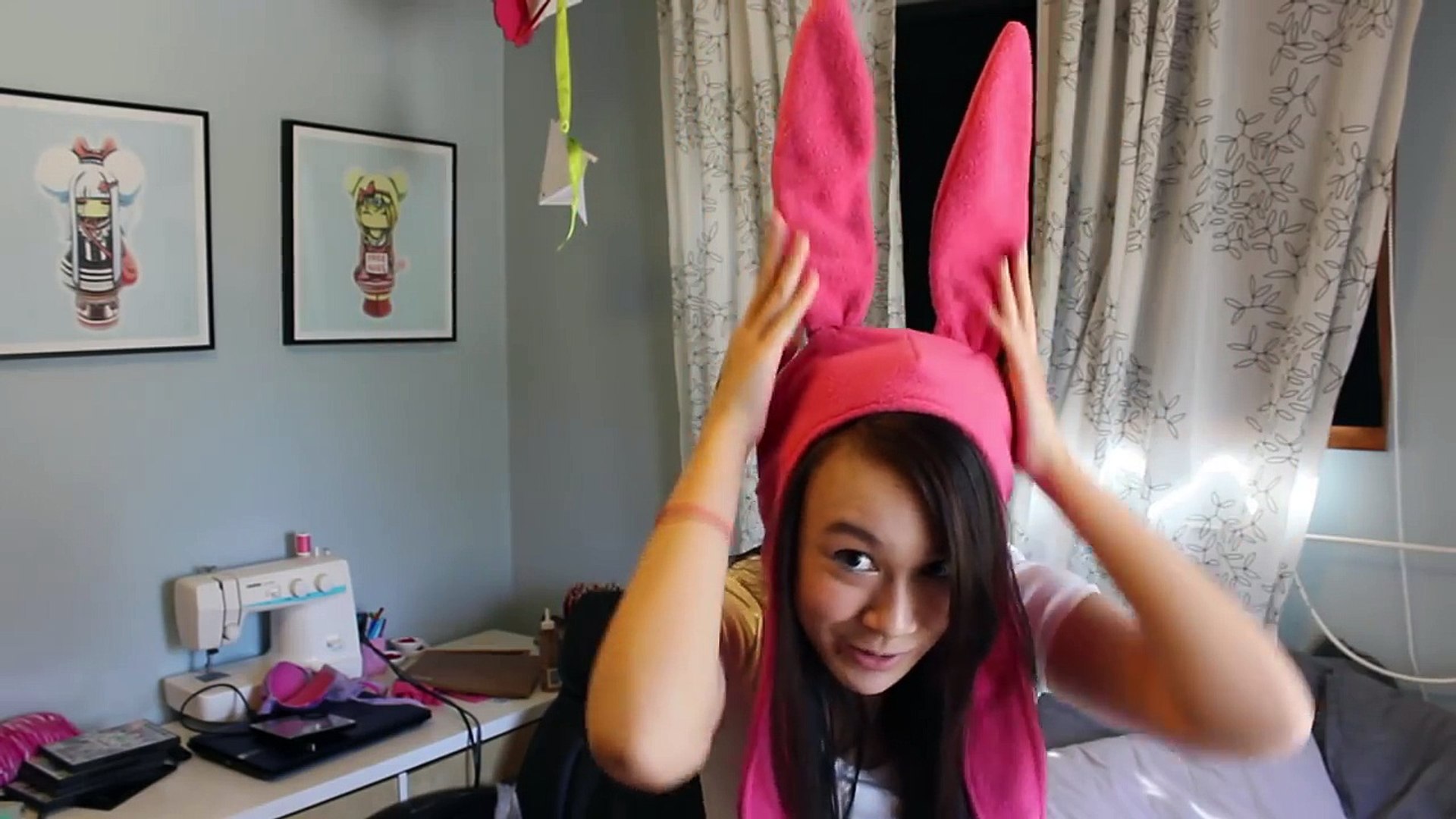Sew a Louise Belcher / Bob's Burgers Hat  Diy bunny ears, Hat patterns to  sew, Bobs burgers