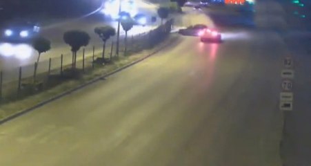 Karabük'te Meydana Gelen Trafik Kazaları MOBESE Kameralarında