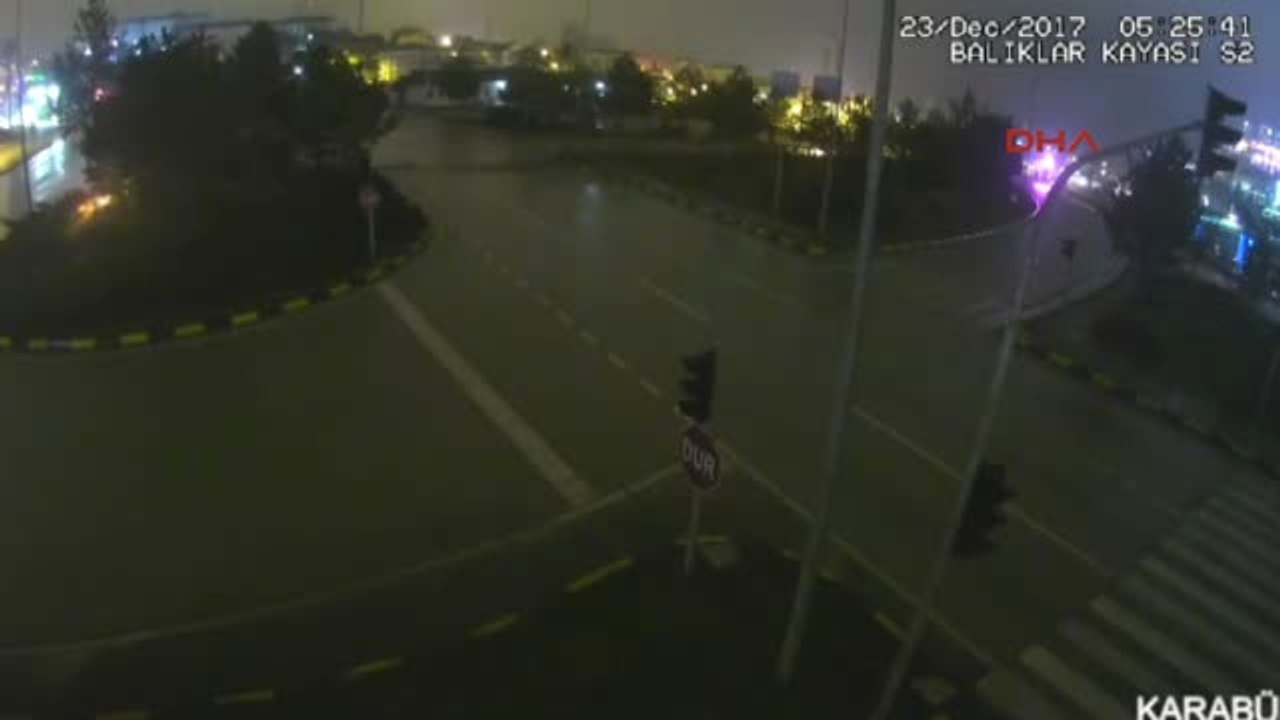 Karabük'te Kazalar Mobese Kameralarına Yansıdı