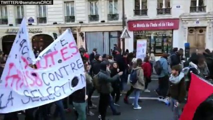 Manifestation à Paris contre la réforme  de l'accès à l'université et du bac