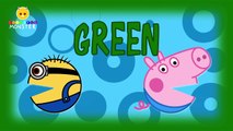 Learn Colors with Pacman Peppa Pig vs Pacman Minions - Color Balls for Kids - Pacman Compilation
