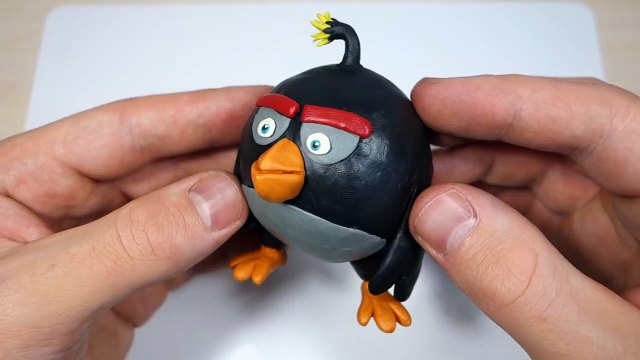 Как слепить Бомба из пластилина. Bomb. Энгри Бердз (Angry Birds Movie) of plasticine.