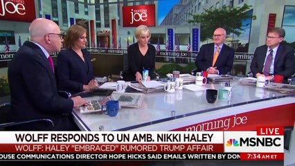 Download Video: Mika Brzezinski Abruptly Ends Wolff Interview Over Nikki Haley Affair Rumor