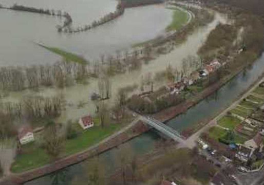 Drone Footage Shows Northern France Submerged Following Severe Rainfall