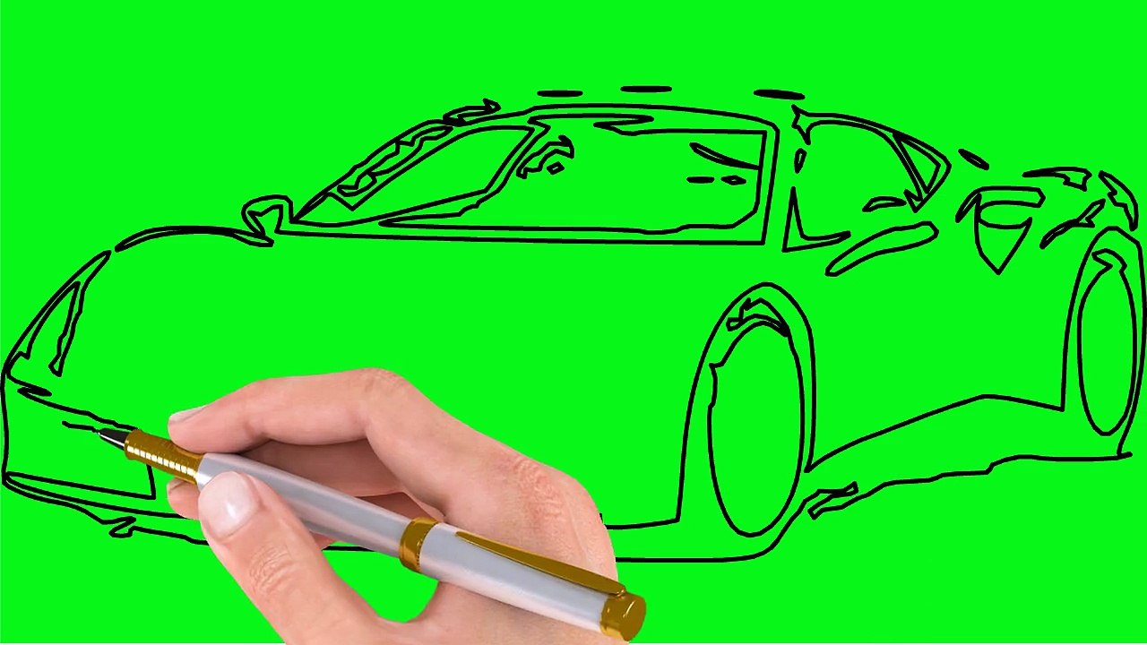 GREEN SCREEN - PANTALLA VERDE - DIBUJANDO FERRARI