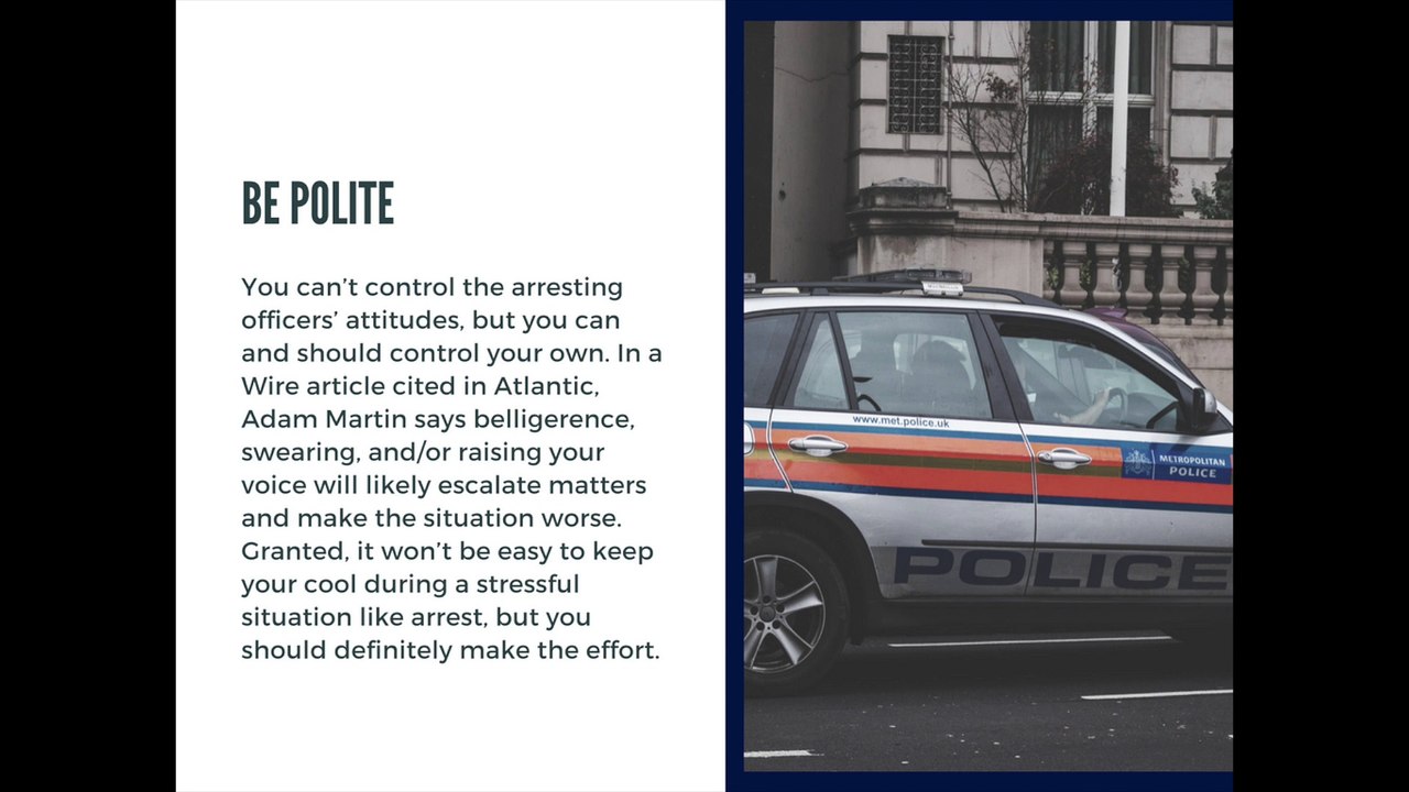 What to Do When Placed Under Arrest