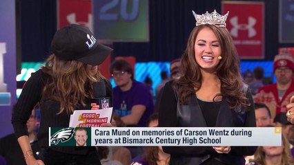 Miss America Cara Mund talks to GMFB about knowing Carson Wentz in high school