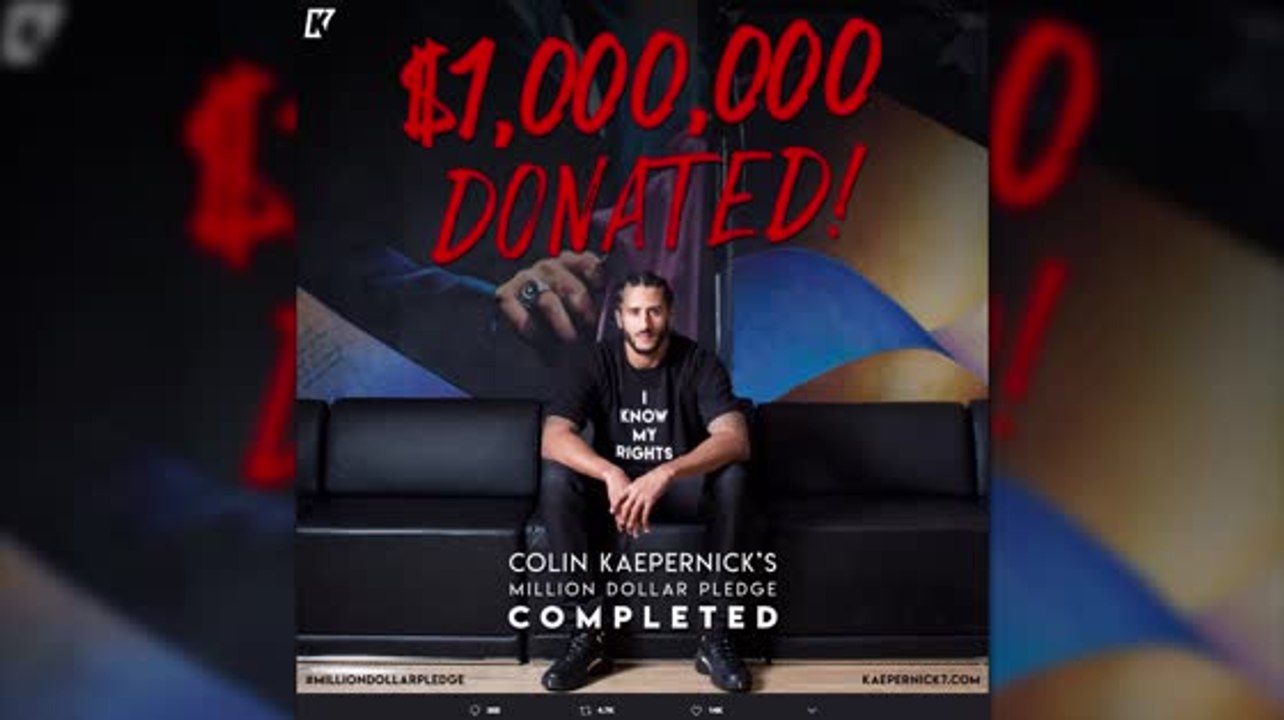 Colin Kaepernick Completes #MillionDollarPledge
