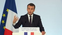 Conférence de presse du Président de la République, Emmanuel Macron à Tunis