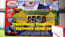 Trackmaster Motorized Tidmouth sheds set unboxing review and demonstration
