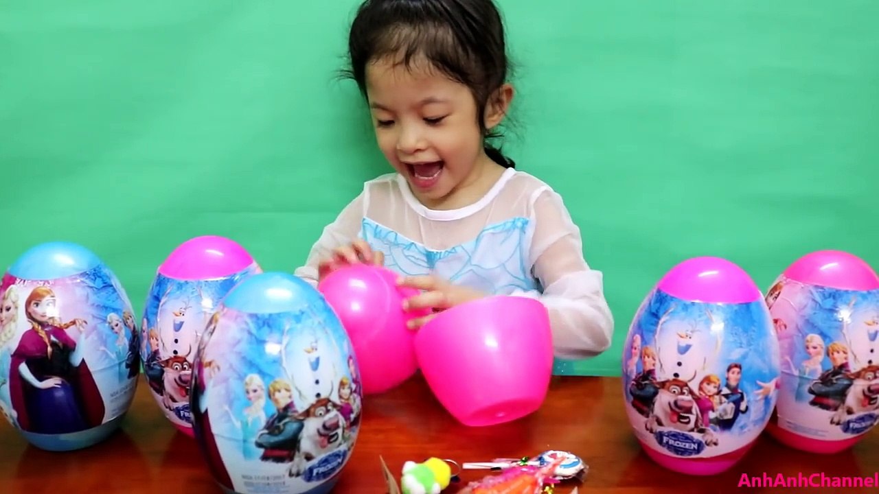 Elsa Bóc Trứng Bất Ngờ - Trứng Đồ Chơi Nữ Hoàng Băng Giá Elsa Anna @AnhAnhChannel
