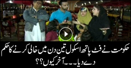 Why did govt order to vacate footpath school in three days?