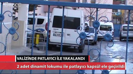Valizinde patlayıcı ile yakalandı