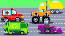 Learn Colors for Children with Trucks and CARS - COLOR for Kids to Learn - Cartoon Learning Videos