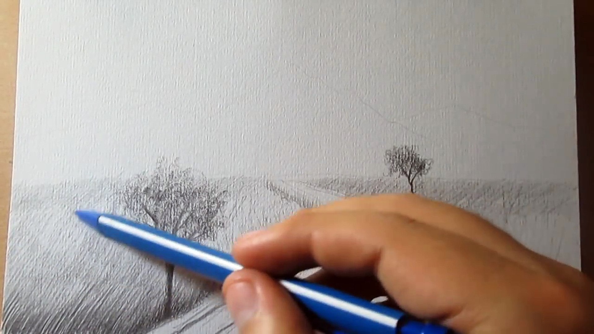 Cómo dibujar un paisaje MUY FÁCIL a lápiz paso a paso - video Dailymotion