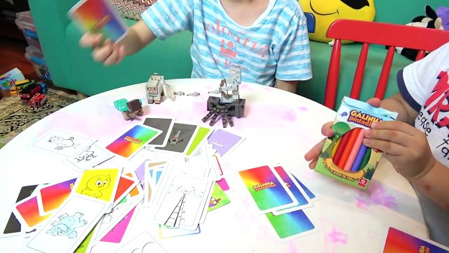 Galinha Pintadinha Jogo das Cores Minecraft Jockey Brinquedos Infantil Crianças Kids Fun Toys