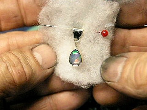 14K Gold Pendant with Ethiopian Opal no Necklace Ebay