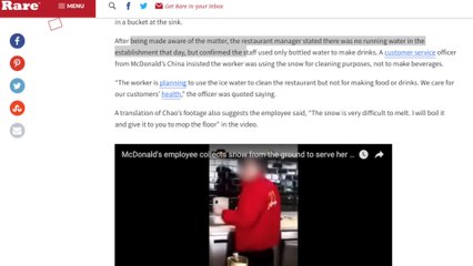 McDonald's Customer Claims Employee Used 'Street Snow' In Drinks