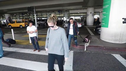 Leslie Bibb, Hubby Sam Rockwell And The Family Dog, Return To LA