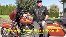 Vance & Hines Dresser Twin Slash Rounds Slip-ons Mufflers Harley Davidson Touring | Biker Podcast