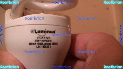 The failure and death of a Luminex 23 watt CFL bulb due to premature ballast failure