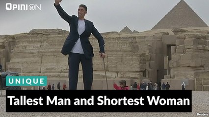 #1MINUTE | Tallest Man and Shortest Woman