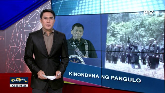 Pangulong #Duterte, kinondena ang NPA sa ginawang pagpugot sa ulo ng miyembro ng CAFGU