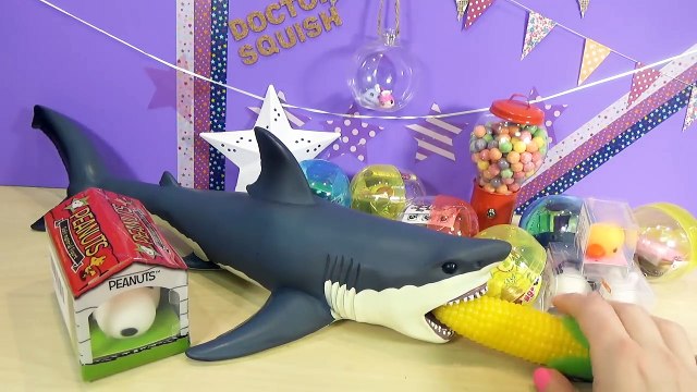 Cutting Open Squishy SHARK Toys! SNOOPY Squishy! Cracking Chocolate Ocean Goo Slime Doctor Squish