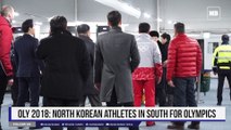 Oly 2018; North Korean athletes in South for Olympics
