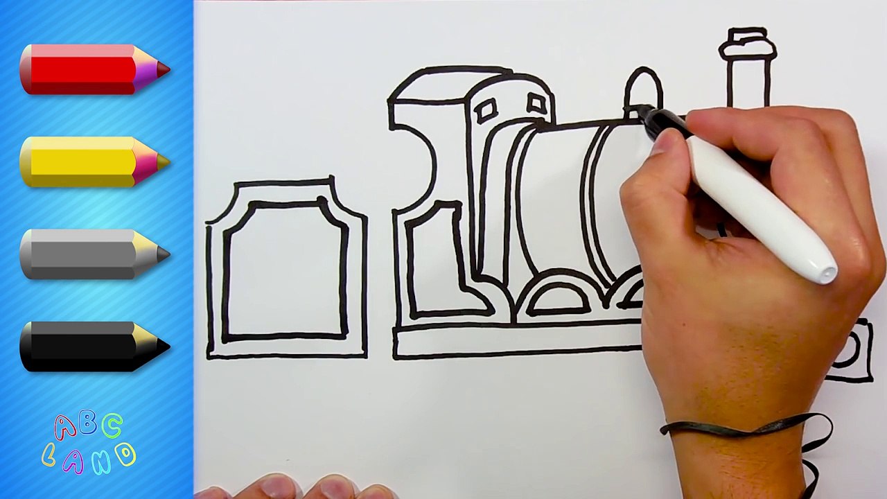 How to Draw James - the No.5 red Engine ♦ Thomas and Friends ♦ Animated Drawing Tutorial
