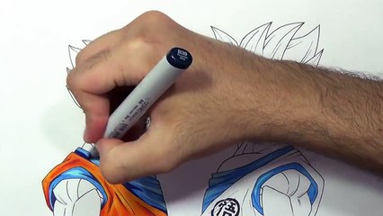 Drawing Goku Vs Gohan | Super Saiyan Blue Vs Mystic