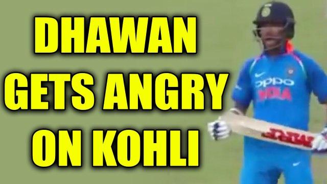 India vs South Africa 1st ODI : Shikhar Dhawan gets angry on Kohli after run out | Oneindia News