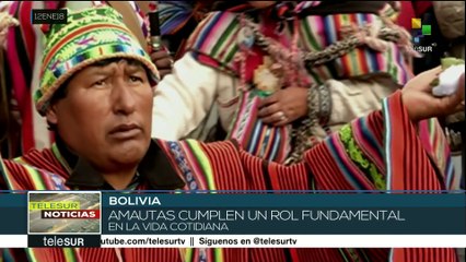 Bolivia: amautas cumplen un papel fundamental en actos oficiales