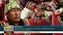 Bolivia: amautas cumplen un papel fundamental en actos oficiales
