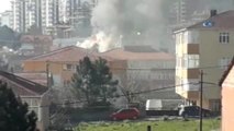 Sultanbeyli'de Binanın Çatı Katı Alev Alev Yandı