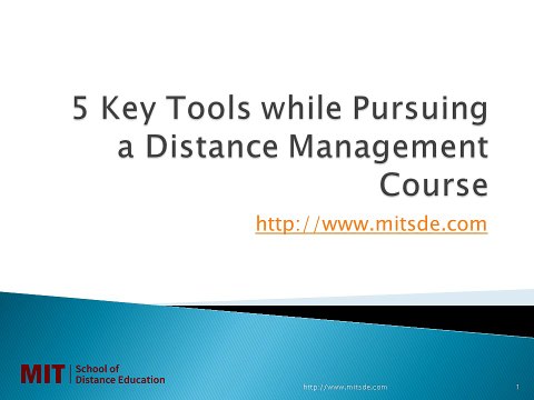 5 Key Tools while Pursuing a Distance Management Course | Correspondence MBA | Online MBA | MIT School of Distance Education