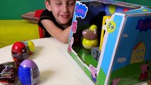 Peppa Pig Escavadeira Kinder Ovos Surpresas Galinha Pintadinha Frozen Disney Toys Surprise Eggs