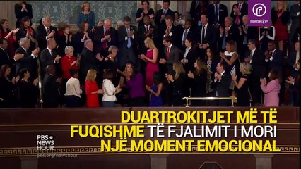 Trump përlot Kongresin- Të gjithë në këmbë për gruan e marinsit të vrarë