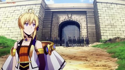 Besa enemigo en el campo de batalla - Grancrest Senki