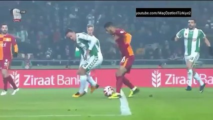 Atiker Konyaspor 2-2 Galatasaray Maç Özeti 01 Şubat 2018