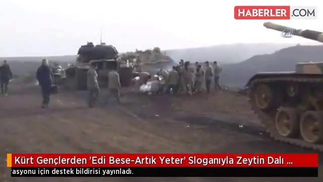 Kürt Gençlerden 'Edi Bese-Artık Yeter' Sloganıyla Zeytin Dalı Harekatı'na Destek Bildirisi
