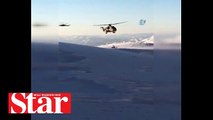 Helikopterlerle 2 bin 962 rakımlı Herekol Dağı�na indirilen askerler terörist avında