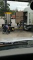 Truck Driver in Wheelchair Enters Semi Via Chair Lift