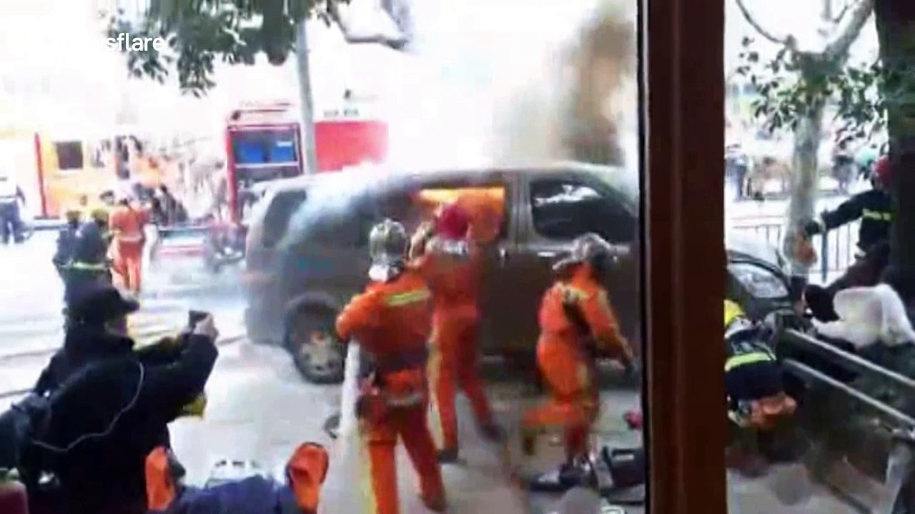 Minivan carrying gas canisters crashes into pedestrians in Shanghai